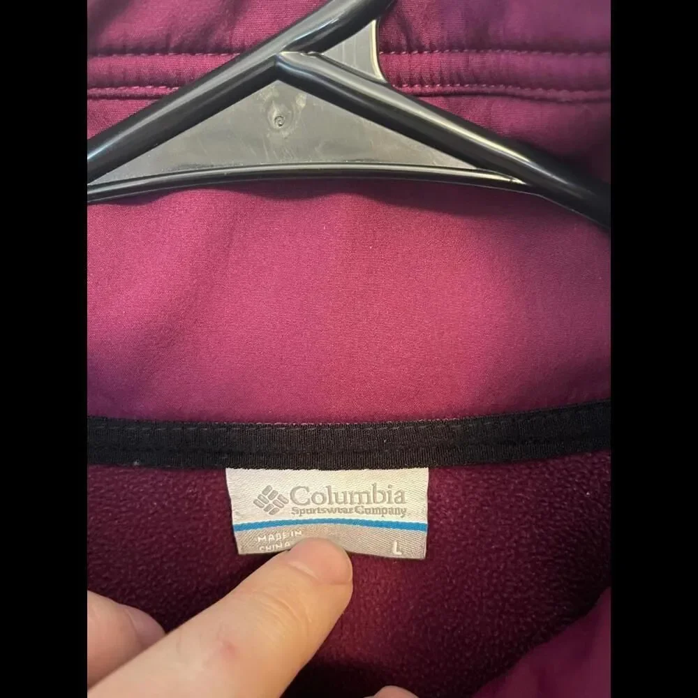 Columbia Jacket Purple Full Zip Women's Size Large - Picture 3 of 6